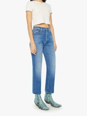 MOTHER Tripper Ankle Jeans in Denim Blue